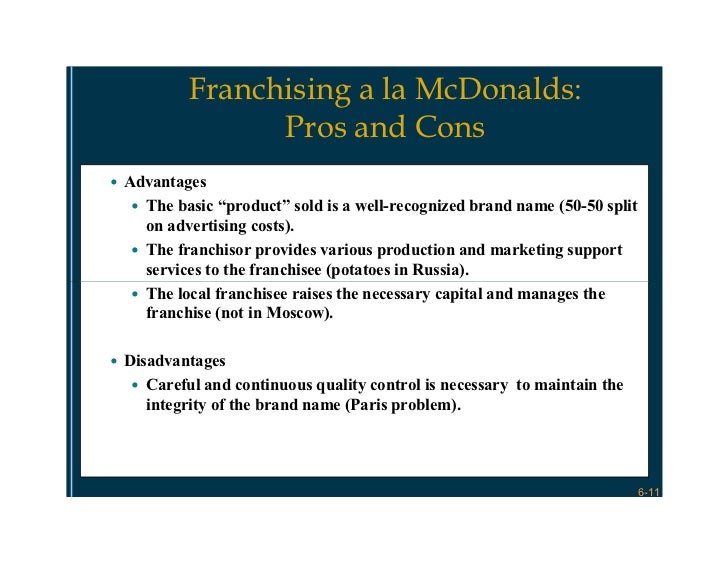What are the pros and cons of owning a mcdonald s franchise mcdonalds franchise